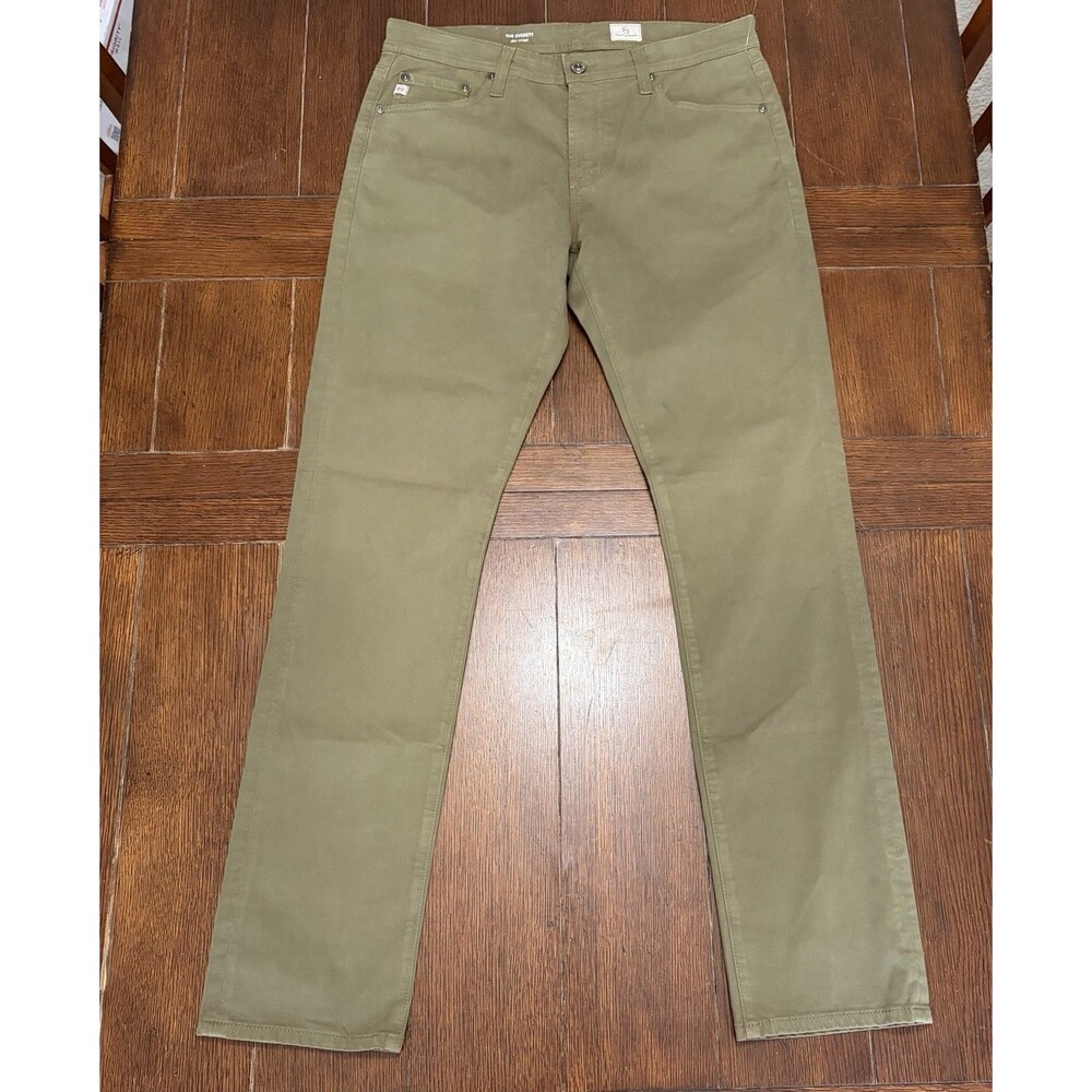 NWOT Adriano Goldschmied Everett Green Stretch Slim Straight Men's Pants 32x34